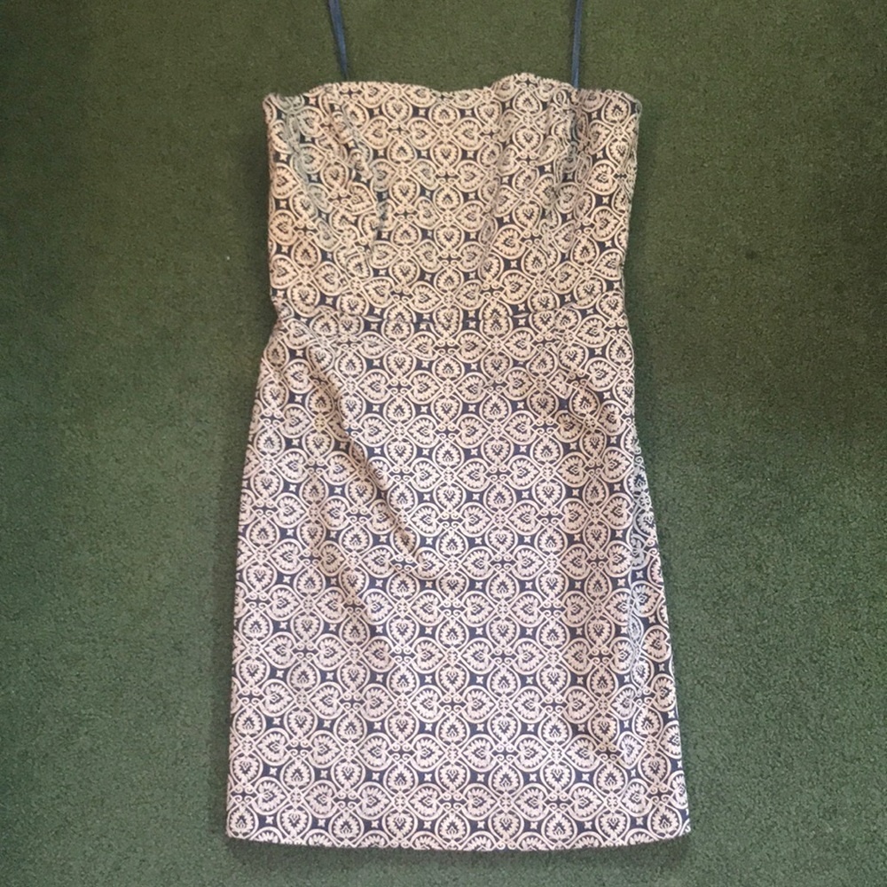 Vineyard Vines Strapless Sheath Pattern Dress